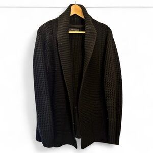 Religion Open Drapey Shawl Collar Cardigan - Black